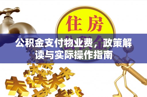 阿瓦提公积金支付物业费，政策解读与实际操作指南