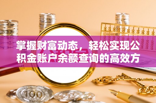 阿瓦提掌握财富动态，轻松实现公积金账户余额查询的高效方法