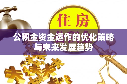 阿瓦提公积金资金运作的优化策略与未来发展趋势